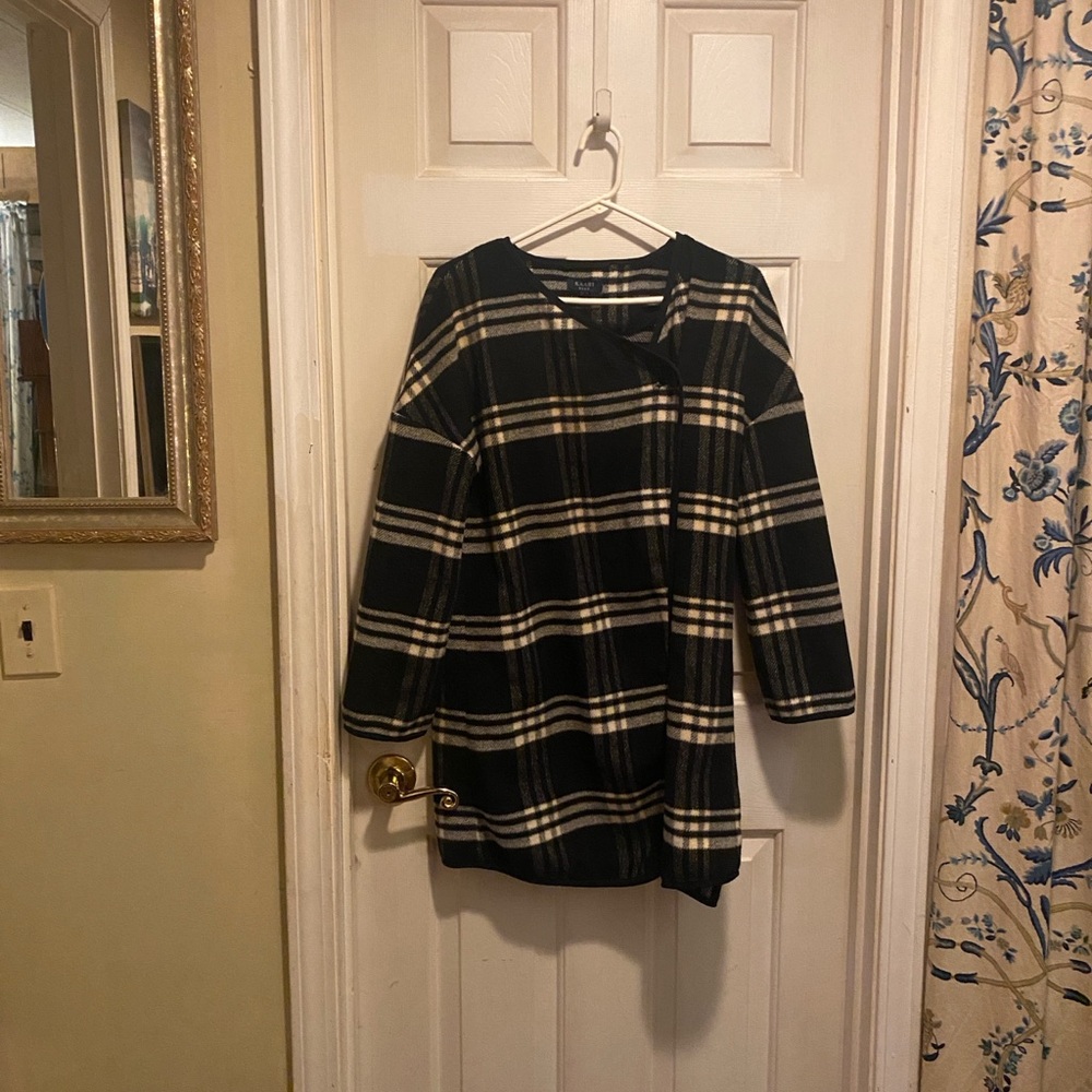 Kaari Blue Monochrome Checkered Blouse